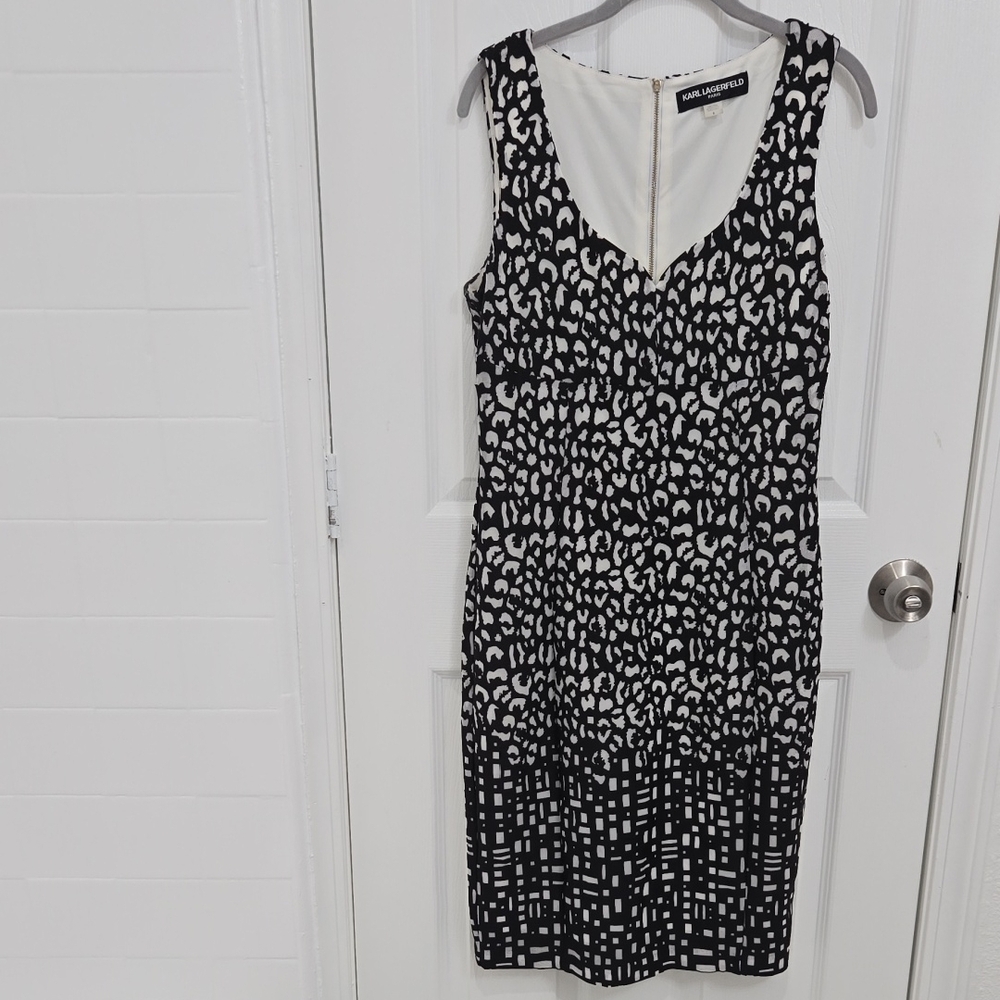 Karl Lagerfeld Black and White Dress